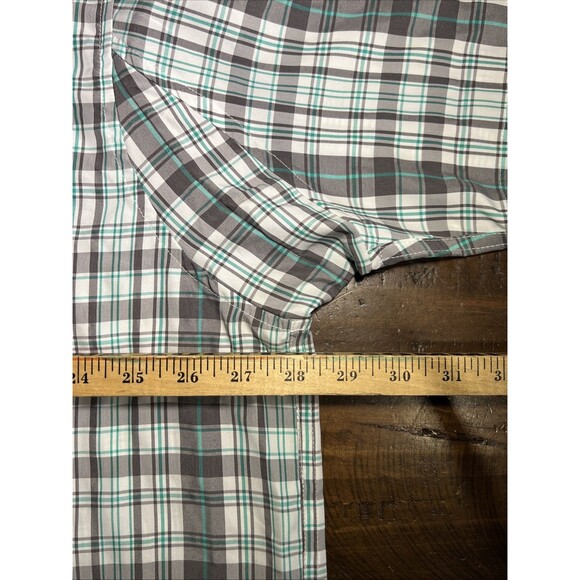Duluth Trading Co Men’s Plaid Short Sleeve Button Up 2XL Shirt Fishing UNTuckit - Picture 4 of 5